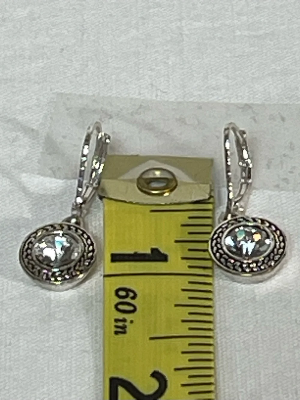 Napier Silver-Tone Clear Crystal Drop Earrings